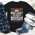 Most Likely To Play Baseball With Santa Christmas Baseball Youth Long Sleeve Tee Most Likely To Play Baseball With Santa Christmas Baseball Youth Long Sleeve Tee