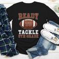 Ready To Tackle 5th Grade Football Back To School Kids Boys Youth Long Sleeve Tee
