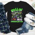 Rollin' Into Kindergarten Monster Truck Back To School Boys Youth Long Sleeve Tee Rollin' Into Kindergarten Monster Truck Back To School Boys Youth Long Sleeve Tee