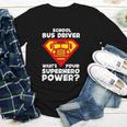 School Bus Driver Superhero Back To School Youth Long Sleeve Tee