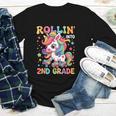 Second Grade Back To School First Day Girls Rollin Unicorn Youth Long Sleeve Tee Second Grade Back To School First Day Girls Rollin Unicorn Youth Long Sleeve Tee