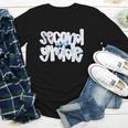 Second Grade Student Back To School Pastel Floral Bow Youth Long Sleeve Tee