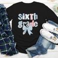 Sixth Grade Coquette Bow Pencil First Day Back To School Youth Long Sleeve Tee Sixth Grade Coquette Bow Pencil First Day Back To School Youth Long Sleeve Tee