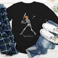 Spooky Season Skeleton Baseball Player Halloween Batter Youth Long Sleeve Tee