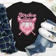 Strike Out Breast Cancer Baseball Drip For Boys Youth Youth Long Sleeve Tee