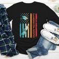 Vintage Class Of 2030 Graduation Back To School USA Flag Youth Long Sleeve Tee