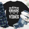 Vintage Fourth 4TH Grade Vibes Back To School First Day Kids Youth Long Sleeve Tee