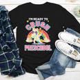 Welcome Back To School Unicorn Crushing Preschool Youth Long Sleeve Tee