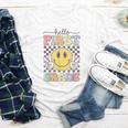 1st Grade Team Back To School Hello First Grade Smile Face Youth Long Sleeve Tee