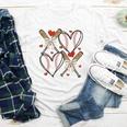 Coquette Bow XOXO Baseball Lover Heart Valentine Game Day Youth Long Sleeve Tee