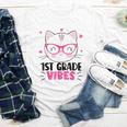 Cute 1st Grade Vibes Cat Kitten Lover Back To School Girls Youth Long Sleeve Tee Cute 1st Grade Vibes Cat Kitten Lover Back To School Girls Youth Long Sleeve Tee