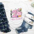 Hello Second 2nd Grade Leopard Tie Dye Girl Back To School Youth Long Sleeve Tee