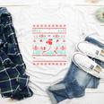 Ho Ho Homerun Baseball Ugly Christmas Sweater Party Hitter Youth Long Sleeve Tee