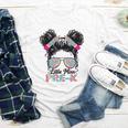 Little Miss Pre-K Girls Back To School Messy Bun Performance Youth Long Sleeve Tee
