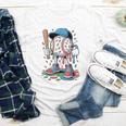 Melting Slime Sprinkle Baseball Mascot With Bat Youth Long Sleeve Tee