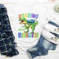 Roaring Into Kindergarten DinosaurRex Back To School Boys Performance Youth Long Sleeve Tee Roaring Into Kindergarten DinosaurRex Back To School Boys Performance Youth Long Sleeve Tee