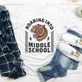 Roaring Into Middle School Tiger Back To School Boy Girl Kid Youth Long Sleeve Tee