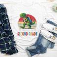 Roaring Into Second Grade T-Rex Back To School 2nd Grade Premium Tri-Blend Youth Long Sleeve Tee