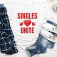 Singles Unite Valentines Day Humor For Singles Raglan Baseball Tee Youth Long Sleeve Tee
