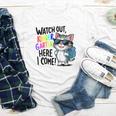 Watch Out Kindergarten Here I Come Cute Cat Back To School Youth Long Sleeve Tee Watch Out Kindergarten Here I Come Cute Cat Back To School Youth Long Sleeve Tee