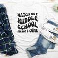 Watch Out Middle School Here I Come Funny Back To School Youth Long Sleeve Tee
