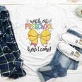 Watch Out Pre-K Here I Come Preschool Back To School Youth Long Sleeve Tee Watch Out Pre-K Here I Come Preschool Back To School Youth Long Sleeve Tee