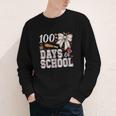 100 Days Of School Baseball 100th Day Of School Coquette Bow Youth Long Sleeve Tee