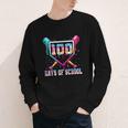 100 Days Of School Boy Kids Baseball Ice Cream Drip Teacher Youth Long Sleeve Tee 100 Days Of School Boy Kids Baseball Ice Cream Drip Teacher Youth Long Sleeve Tee