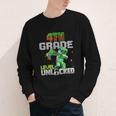 4th Grade Level Unlocked Back To School Pixel Game Youth Long Sleeve Tee