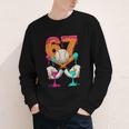 6 7 Ice Cream Drip Baseball Number 67 Player Boy Girl Kids Youth Long Sleeve Tee