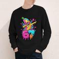 67 Baseball Dabbing Banana 6 7 Dripping Ice Cream Meme Youth Long Sleeve Tee