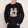 67 Meme Kawaii Cats Baseball Ice Cream Drip 6 7 Kids Youth Long Sleeve Tee
