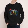 Back To School Autism Puzzle Pieces Autistic First Grade ASD Youth Long Sleeve Tee Back To School Autism Puzzle Pieces Autistic First Grade ASD Youth Long Sleeve Tee