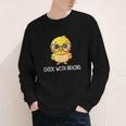 Back To School Chick With Brains Smart Intelligent Girls Youth Long Sleeve Tee Back To School Chick With Brains Smart Intelligent Girls Youth Long Sleeve Tee