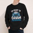 Back To School First Day Of Preschool Police Car Boys Youth Long Sleeve Tee