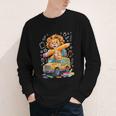 Back To School Lion School Bus 100 Days Of School Youth Long Sleeve Tee
