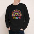 Back To School Shirt Rainbow Happy First Day Of Pre-K Youth Long Sleeve Tee Back To School Shirt Rainbow Happy First Day Of Pre-K Youth Long Sleeve Tee