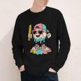 Baseball Drip Ice Cream First Day Back To School Cute Girls Youth Long Sleeve Tee