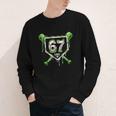 Baseball Ice Cream Drip Number 67 Player 67th Birthday Kids Youth Long Sleeve Tee