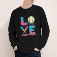 Baseball Love Drip Ice Cream Colorful Baseball Youth Long Sleeve Tee