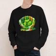 Baseball St Patricks Day Carnival Party Ice Cream Drip Boys Youth Long Sleeve Tee