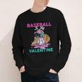 Baseball Is My Valentine Ice Cream Drip Crossed Bats Sport Youth Long Sleeve Tee