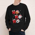 Basketball Baseball Soccer Christmas Ho Ho Ho Santa Xmas Youth Long Sleeve Tee