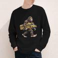 Bigfoot Carrying School Bus Sasquatch Back To School Youth Long Sleeve Tee Bigfoot Carrying School Bus Sasquatch Back To School Youth Long Sleeve Tee