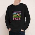I Brought My First Grade Face First Day Back To School Youth Long Sleeve Tee