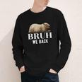 Bruh We Back To School Capybara First Day Of School Youth Long Sleeve Tee Bruh We Back To School Capybara First Day Of School Youth Long Sleeve Tee