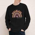 Bruh We Back To School Office Support Staff Leopard Rainbow Youth Long Sleeve Tee