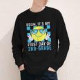 Bruh It's My First Day Of 2nd-Grade Back To School Kids Boys Youth Long Sleeve Tee