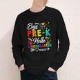 Bye Pre-K Hello Kindergarten Students Pupils Back To School Youth Long Sleeve Tee