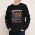 Cafeteria Manager School Cafeteria Crew Back To School Youth Long Sleeve Tee Cafeteria Manager School Cafeteria Crew Back To School Youth Long Sleeve Tee